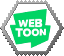 green on white webtoon logo hexagonal stamp